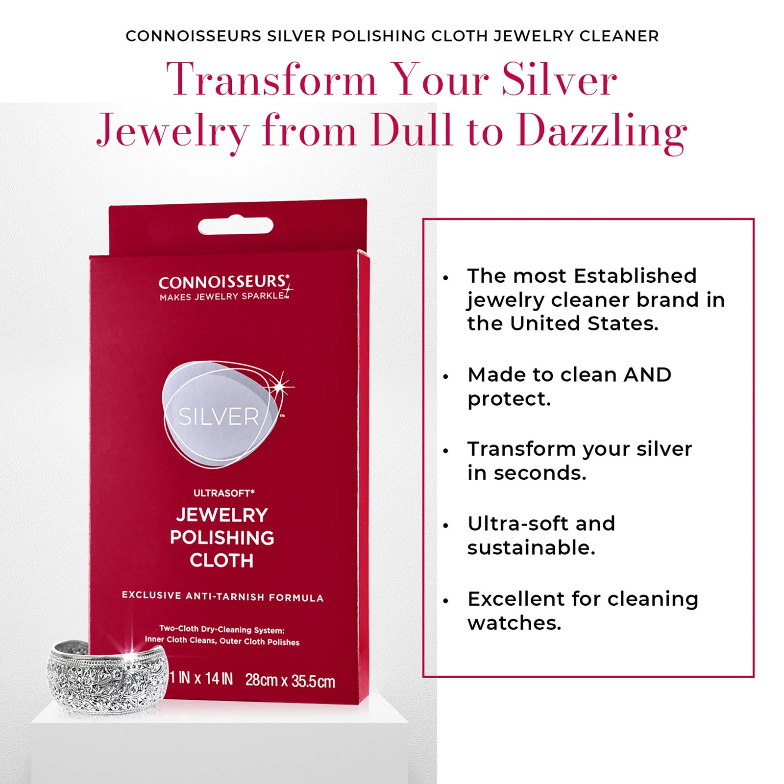 Silver Jewelry Care Cloth Connoisseurs