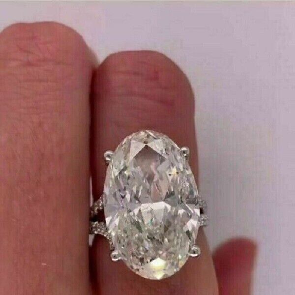 4.50Ct Oval Lab-Created Diamond Hidden Halo Engagement Ring 14K White Gold Fn