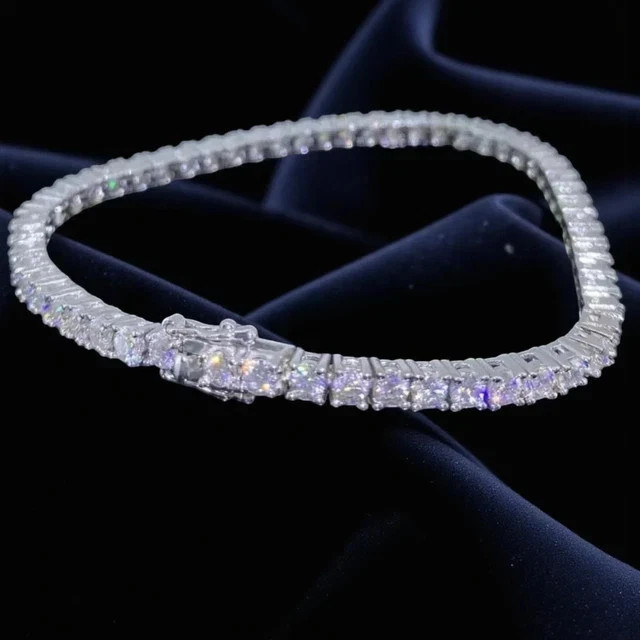 10.00Ct Round Cut Lab-Created Diamond Tennis Bracelet 14k White Gold Plated