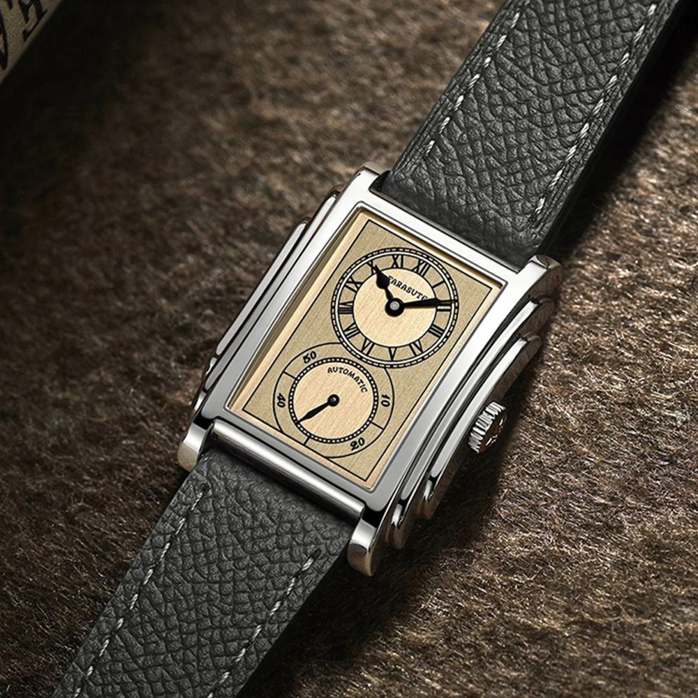 FARASUTE Doctor Automatic Men Watch Pulsometer Luxury Vintage Mechanical