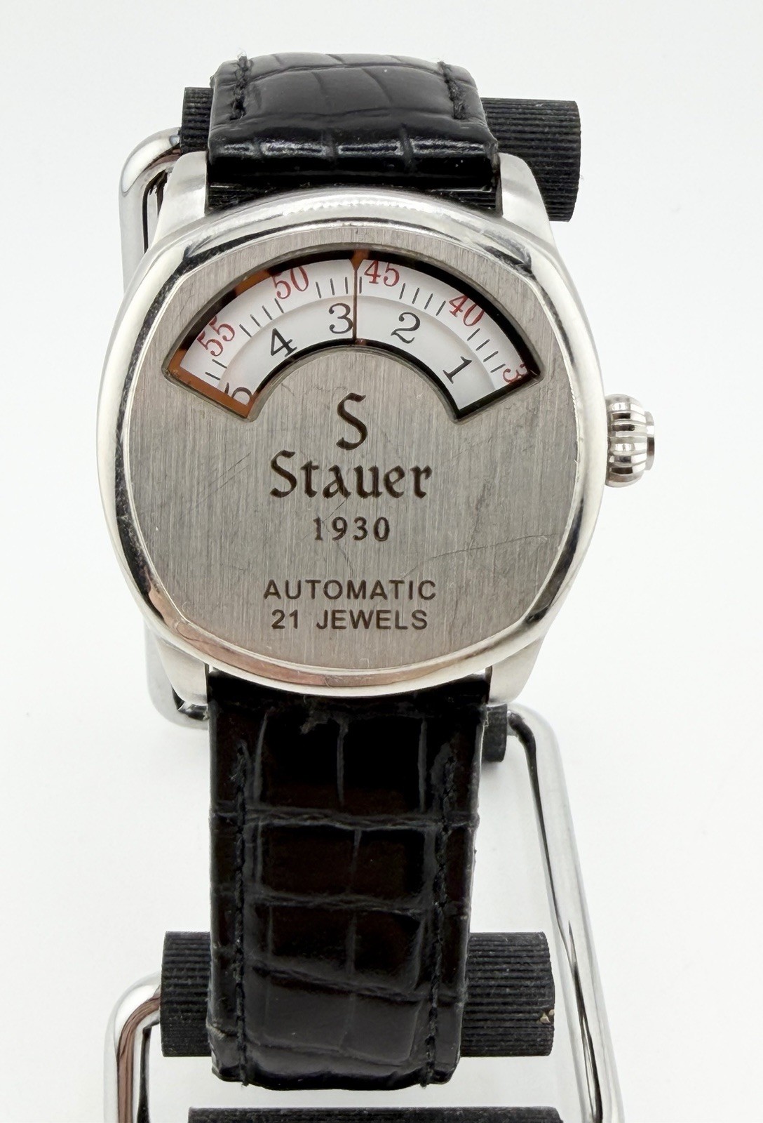 Stauer 1930 Dashtronic Men’s Watch 21 Jewel 15457 For Parts Or Repair Only