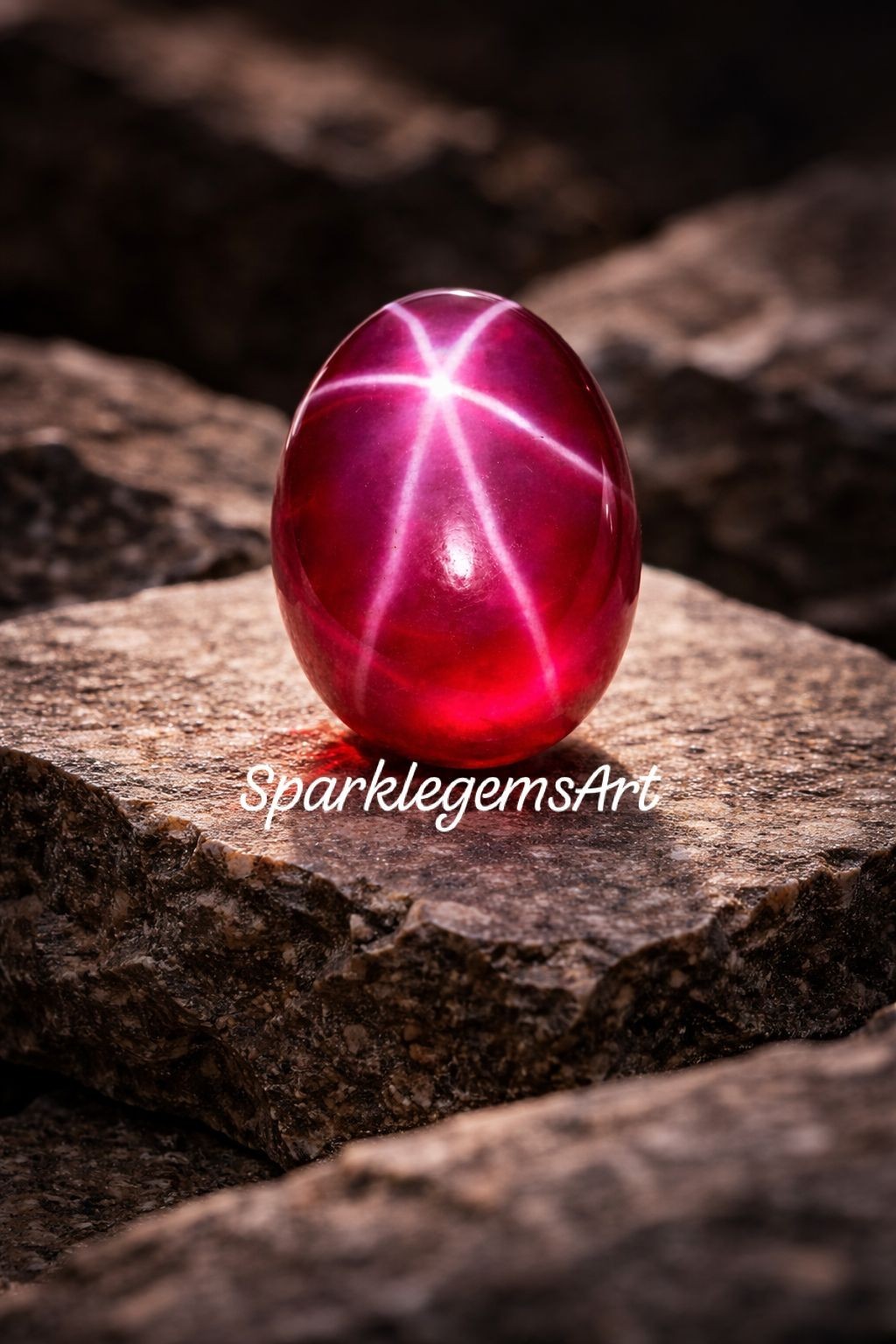 14t Natural Star Ruby Gemstone Oval Cut Loose Gemstone 6 Rays star Ruby Jewelry