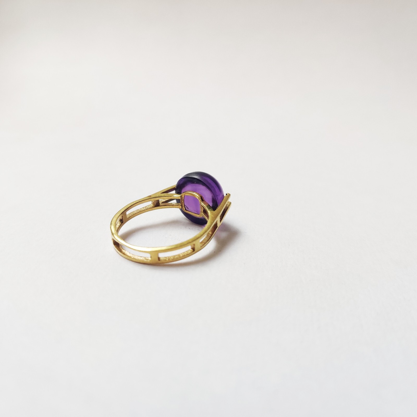 925 Starling Silver Created Amethyst Ring Size 7 Handmade Art And Deco Victorian
