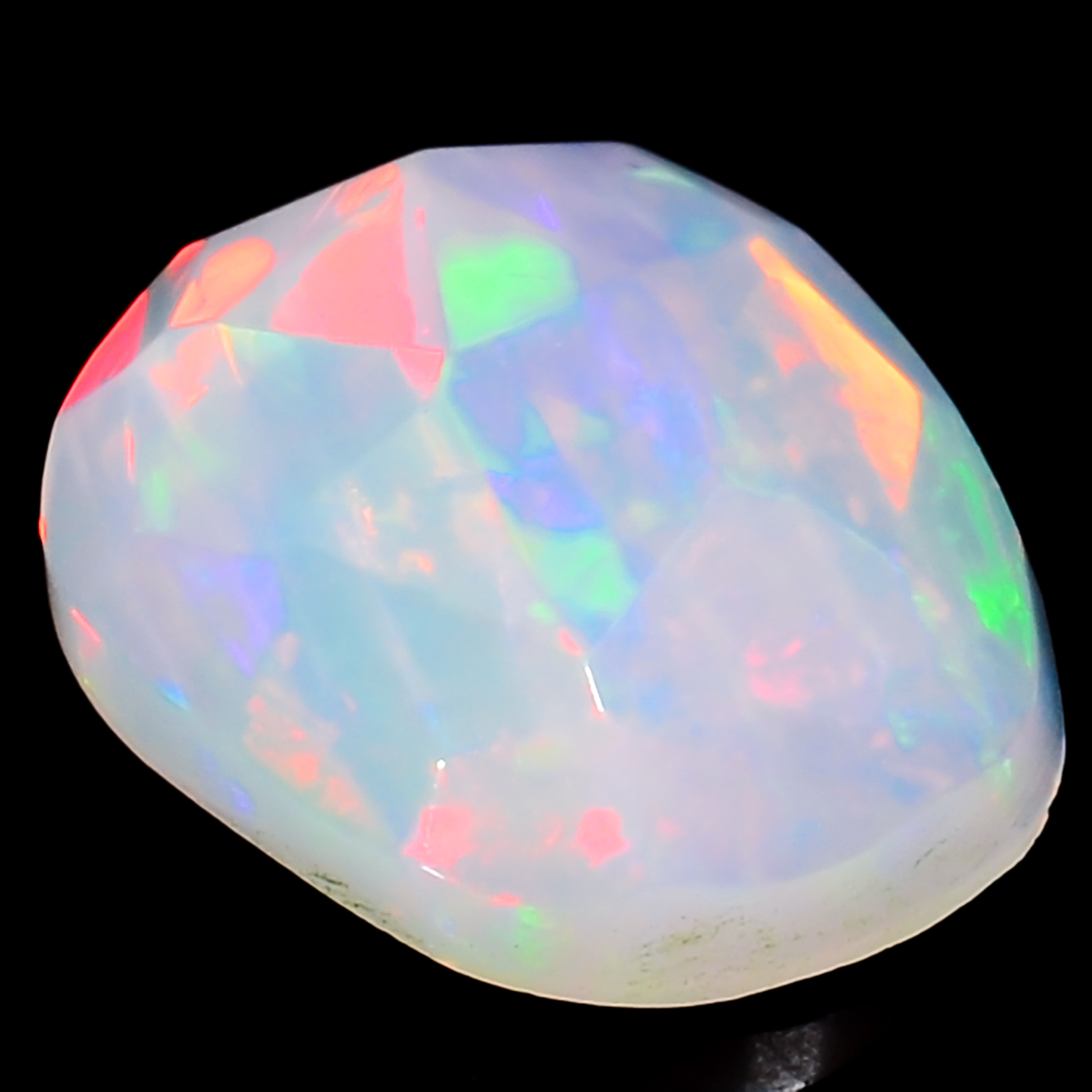 Natural Ethiopian Opal Faceted Loose Rose Cut Gemstone 1.25 Ct 9X7X3mm EE-42833
