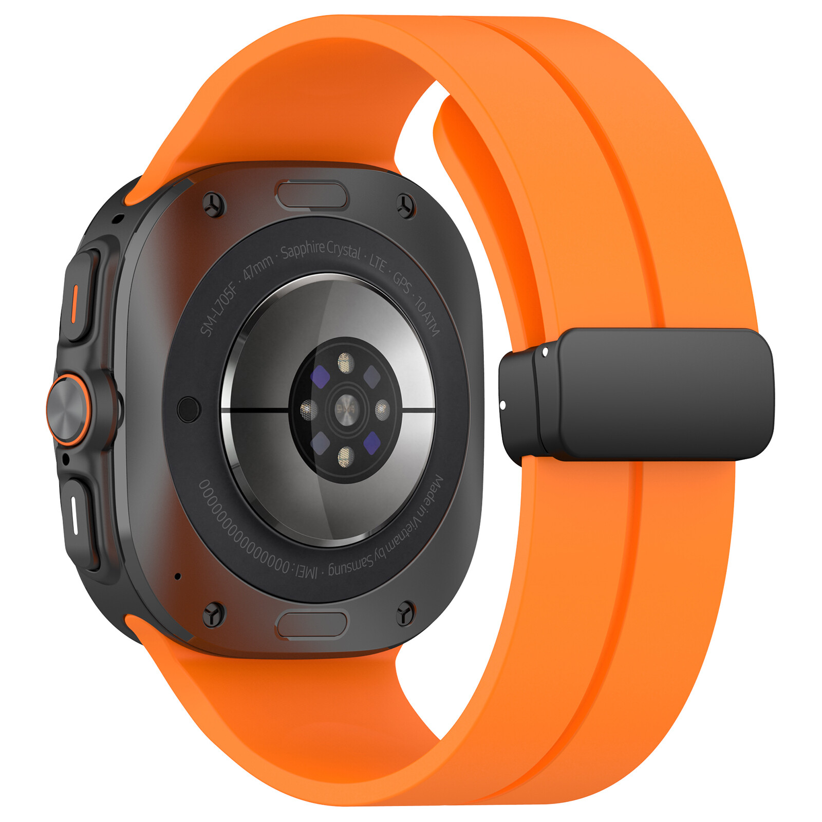 Magnetic Buckle Strap For Samsung Galaxy Watch 7 Ultra 47mm Silicone Sport Band