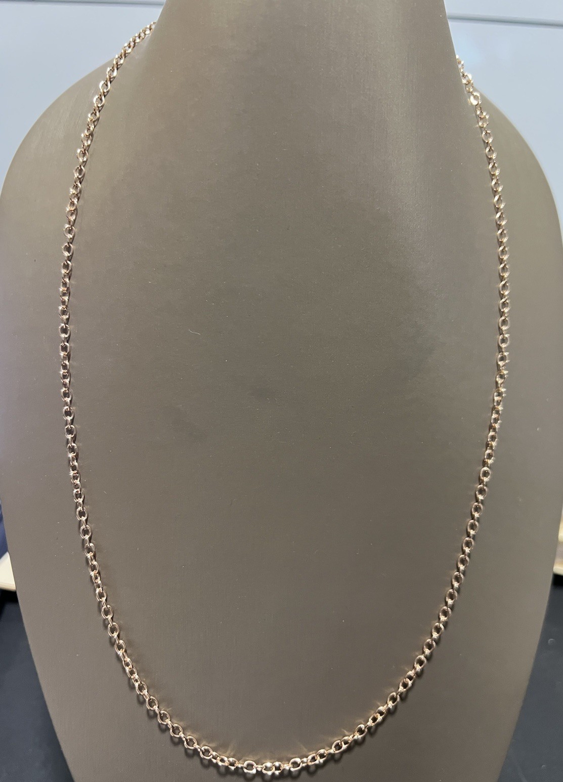 14K Rose Gold 3.25 mm Cable Oval Rolo Link Chain Necklace BRAND NEW!!!