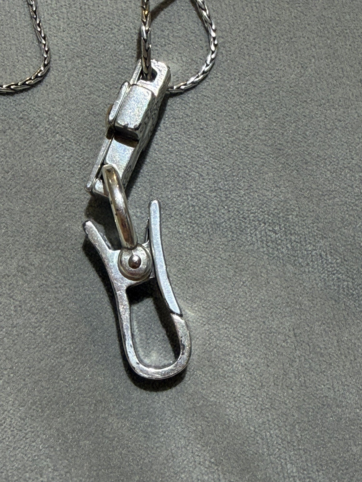 Vintage Brighton Seville Two-Tone Cross Lanyard Badge ID Holder Necklace Signed