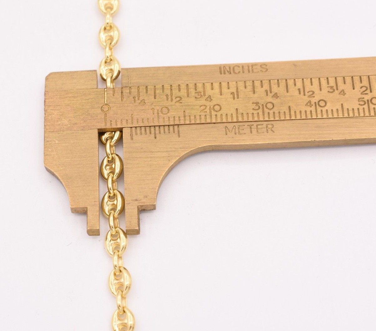 4.7mm Puffed Mariner Anchor Chain Necklace Real Solid 14K Yellow Gold 12″ 4 Kids