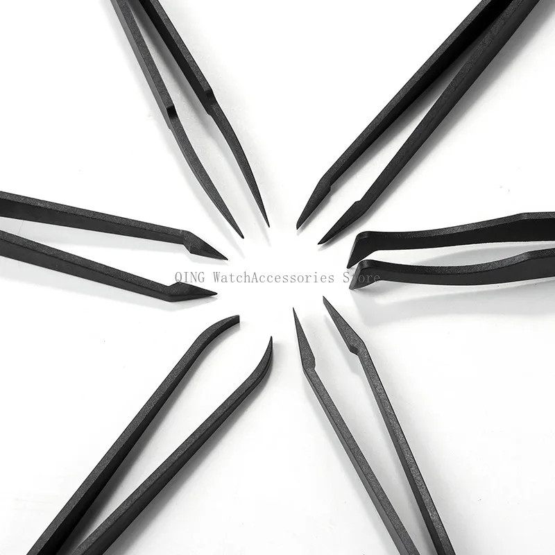 Watch Repair Tool Antistatic Plastic Tweezers for Watchmaker Trimmer Tweezers