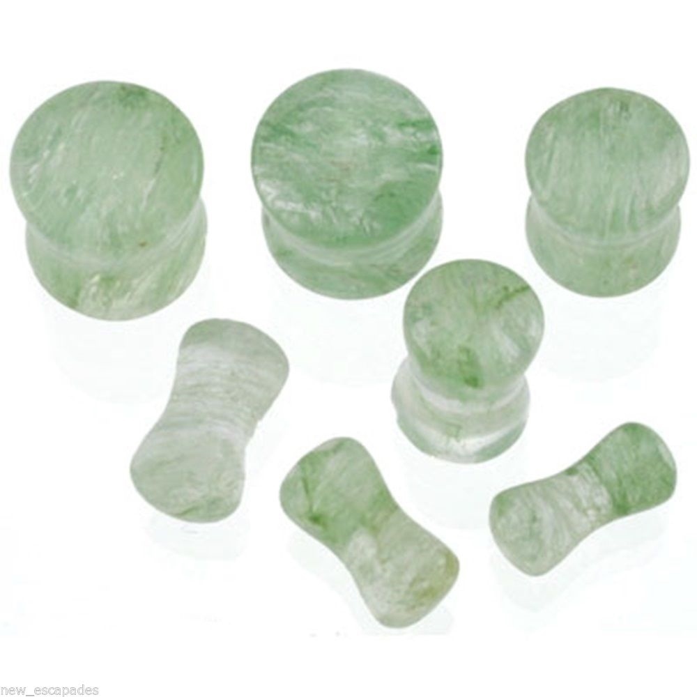 PAIR-Glass Murano Spring Saddle Flare Ear Plugs 04mm/6 Gauge Body Jewelry