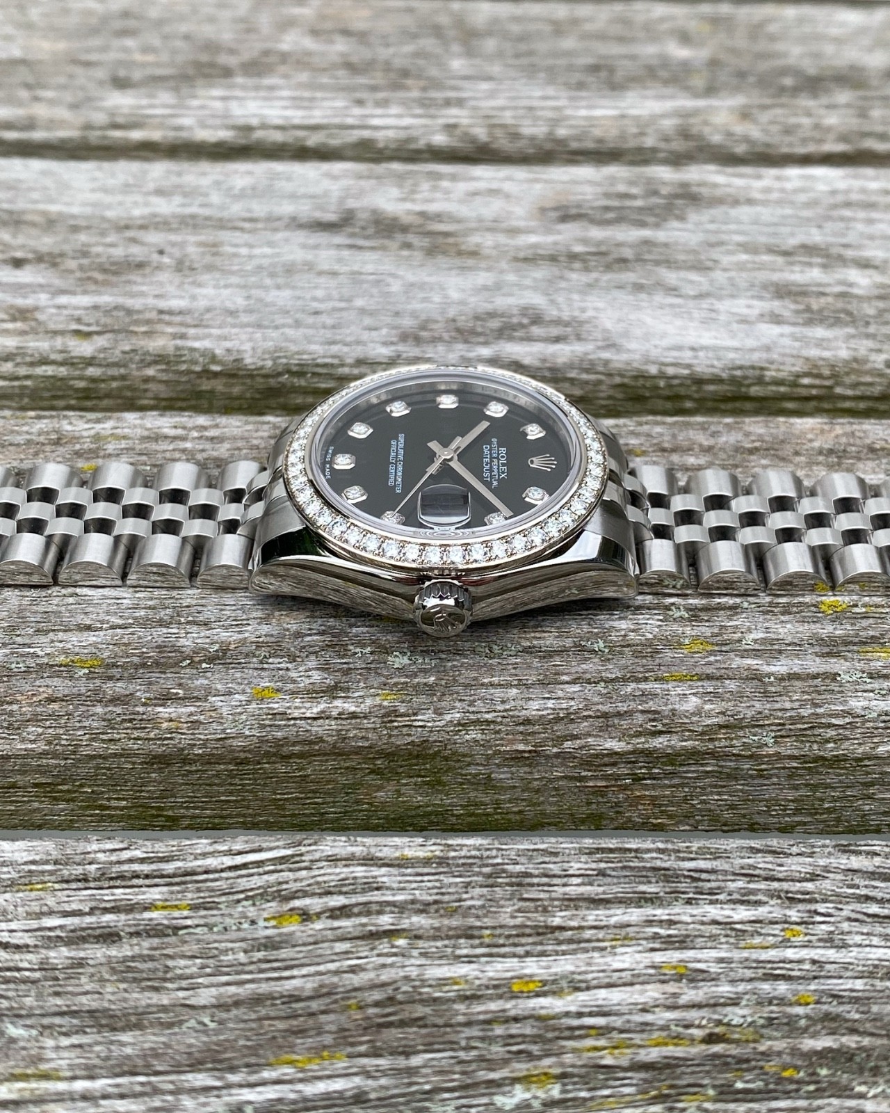 2011 Rolex 178384 Datejust 31mm Mid-Size Factory Diamond Bezel & Dial on Jubilee
