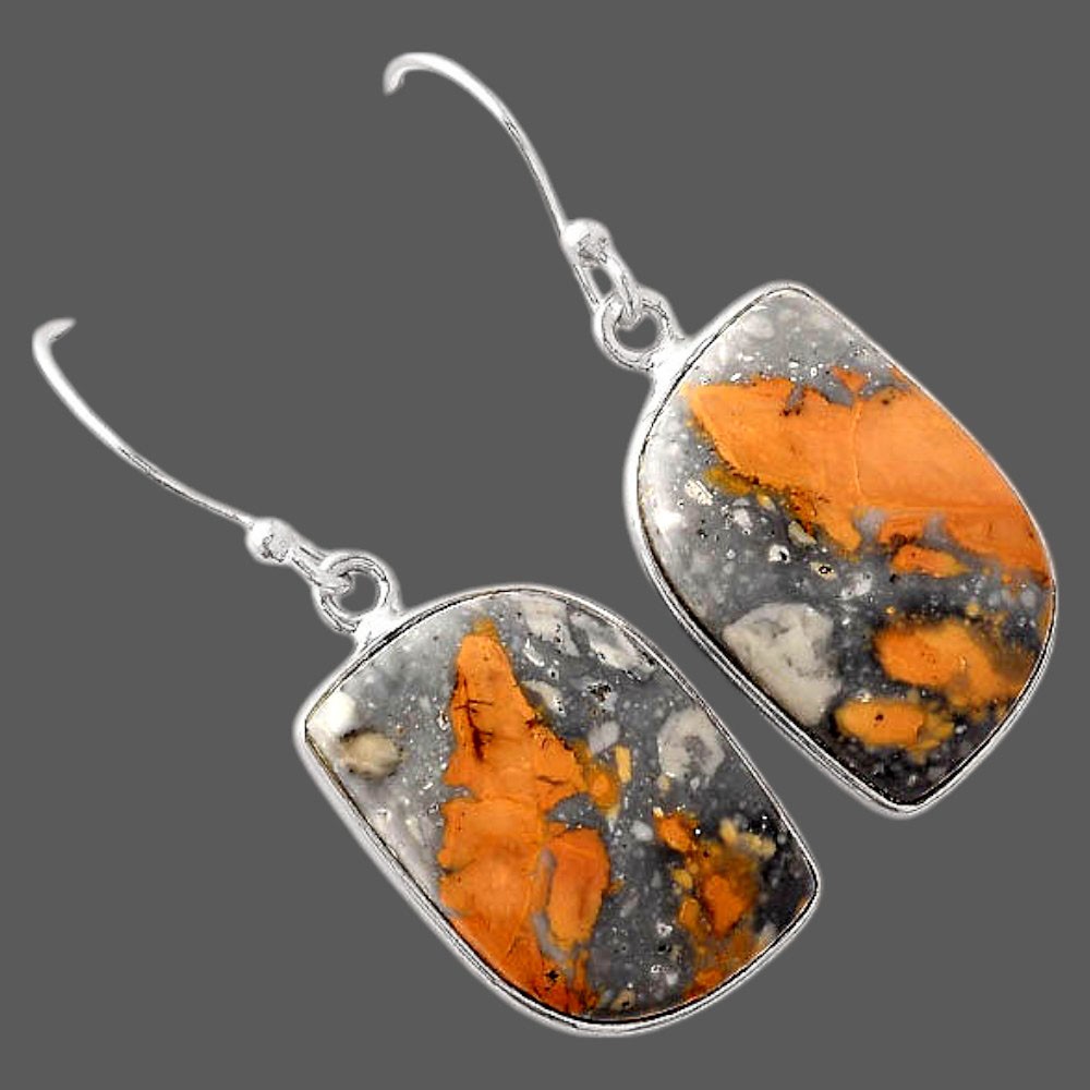 Natural Maligano Jasper – Indonesia 925 Sterling Silver Earrings Jewelry E-1001