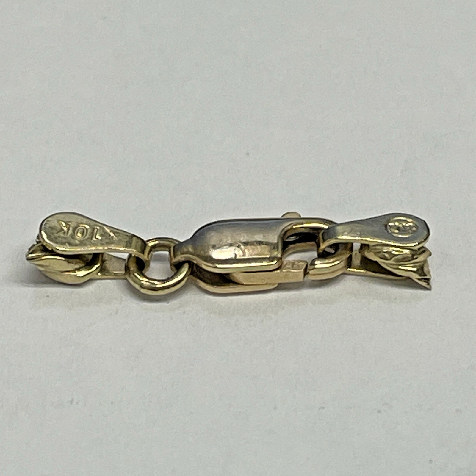 10k Yellow Gold Lobster Clasp & Jump Ring Chain End 4 x 10mm 0.7g