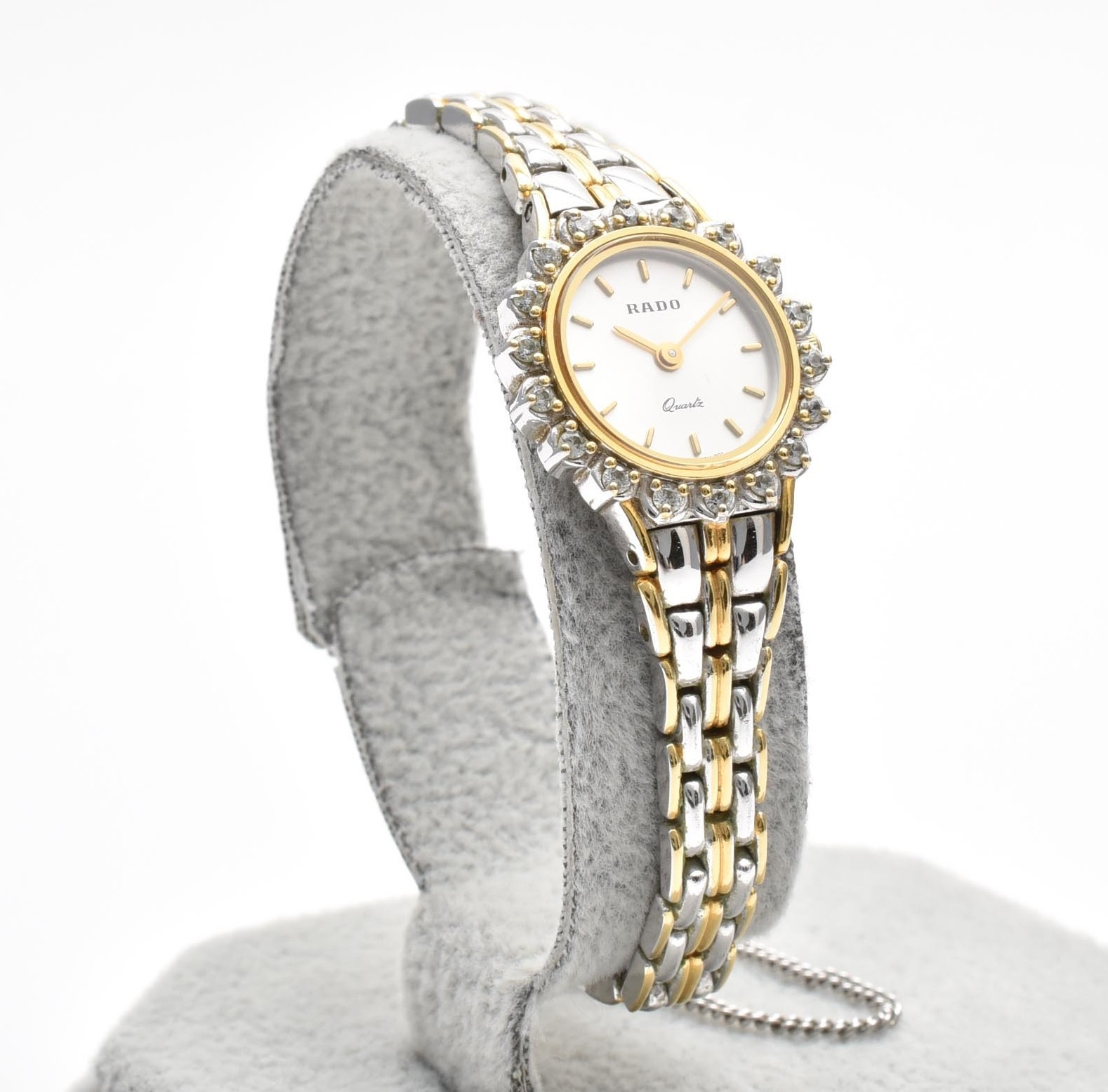 Vintage [Box] RADO 133.9700.2 Gold Diamond Bezel Quartz 22mm Women’s Watch JAPAN