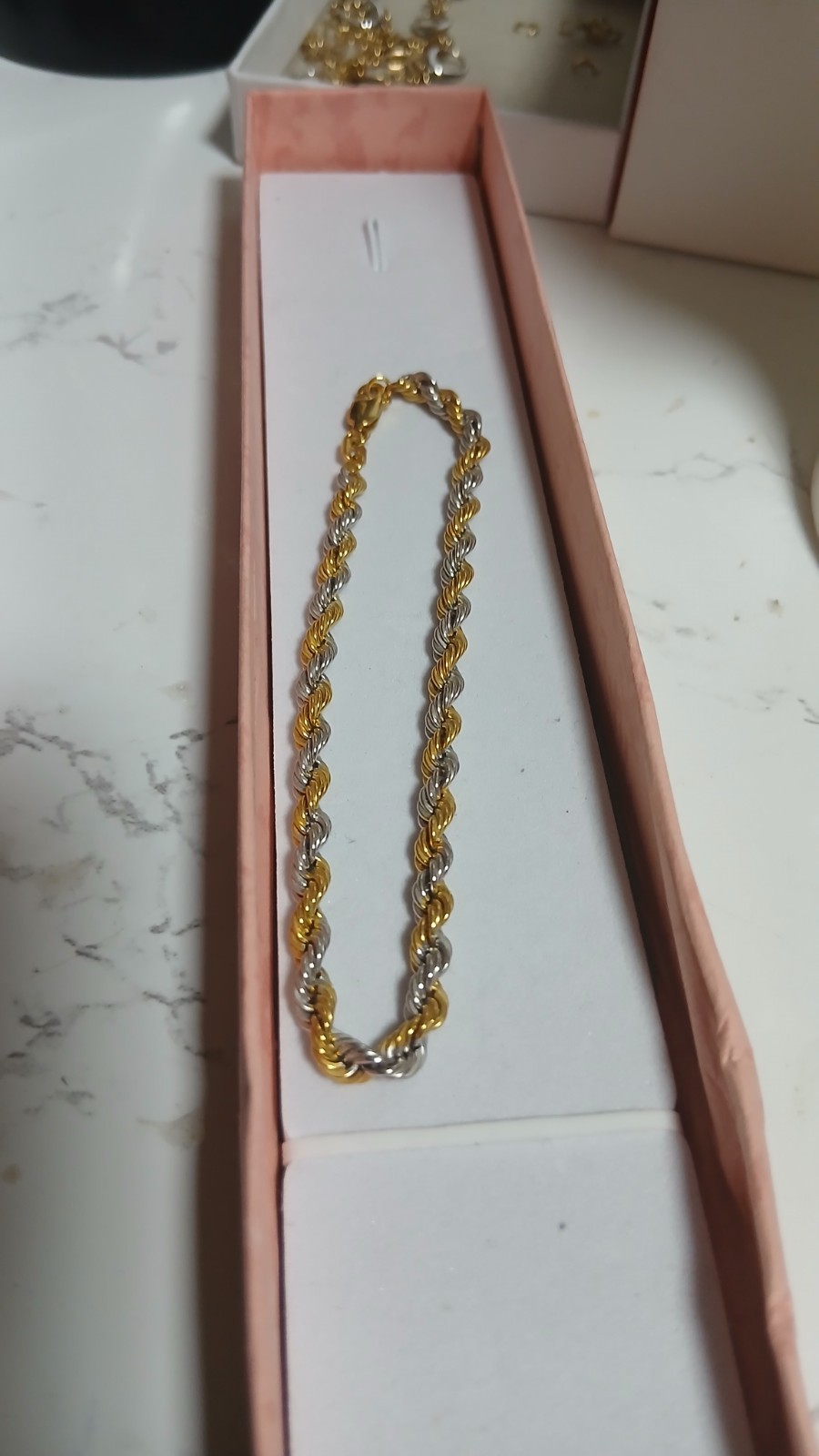 9ct Yellow and white Gold Bracelet.
