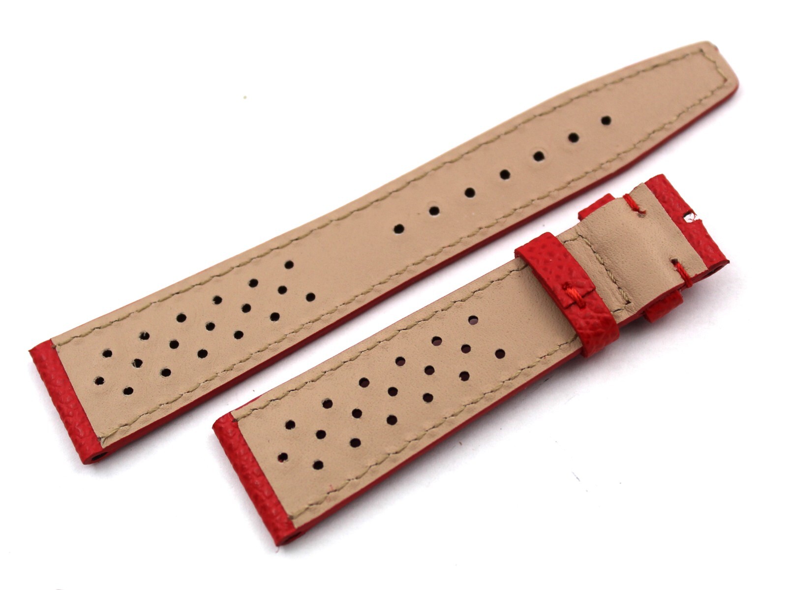 Racing Genuine Red Leather Strap Various Sizes Handmade Excellent Quality Sport