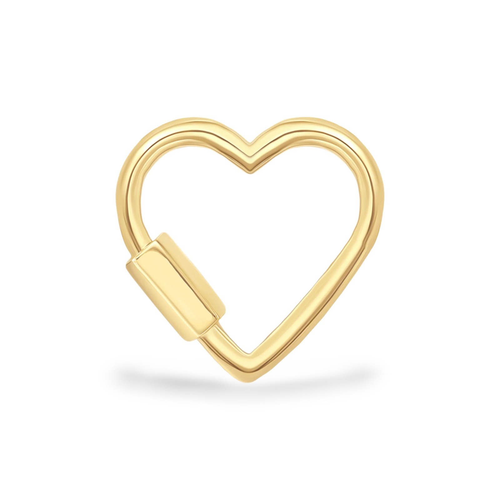 925 Sterling Silver Heart Shape Clasp Connector Charm Enhancer for Necklaces