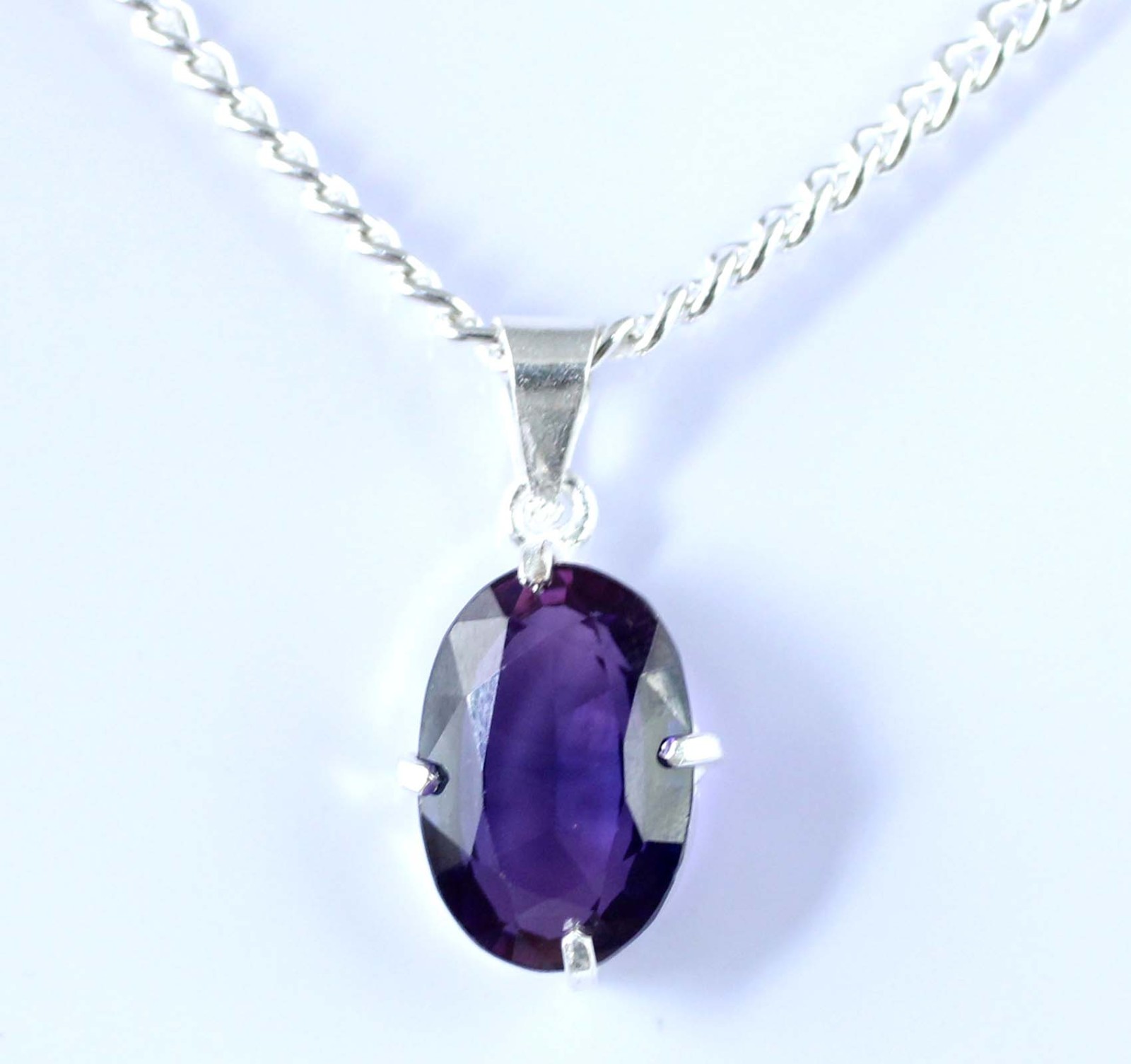Natural Boysenberry Sapphire 11.60 Ct Oval Gems Certified Anniversary Pendant