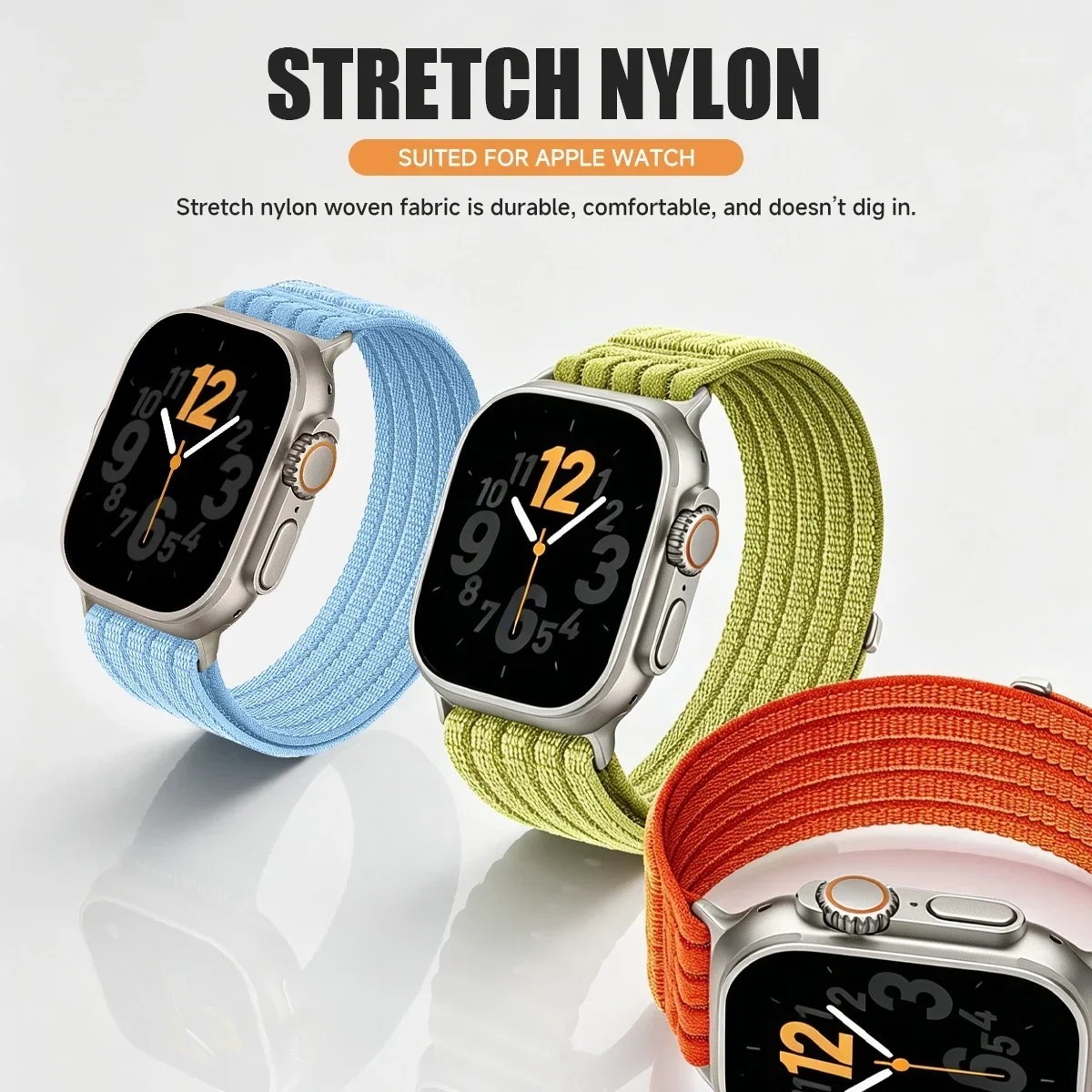Nylon Sport Loop Band for Apple Watch Series 11, 10, 9, 8, 7, 5 6 – 1, SE, Ultra