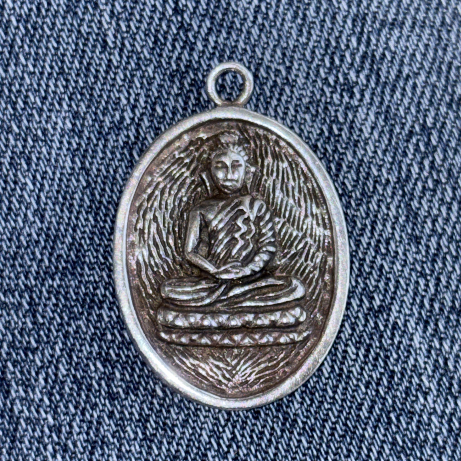Meditating Buddha Silver Pendant / Peace and Harmony / 925 Silver