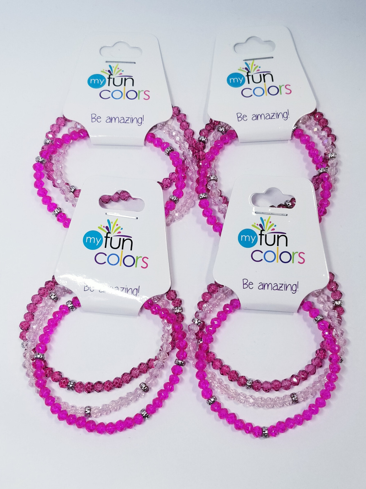 My Fun Colors Kids Pink Paradise Stretch Bracelet Set of 12