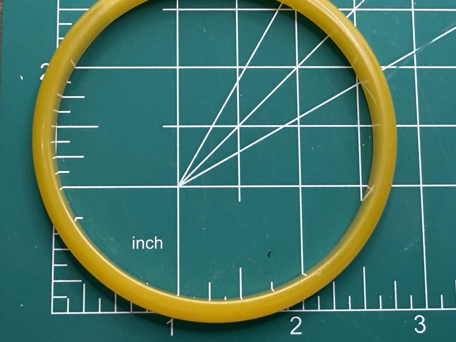 Vintage Yellow Moonglow Lucite Bangle Bracelet Plastic 1/4 Inch Wide