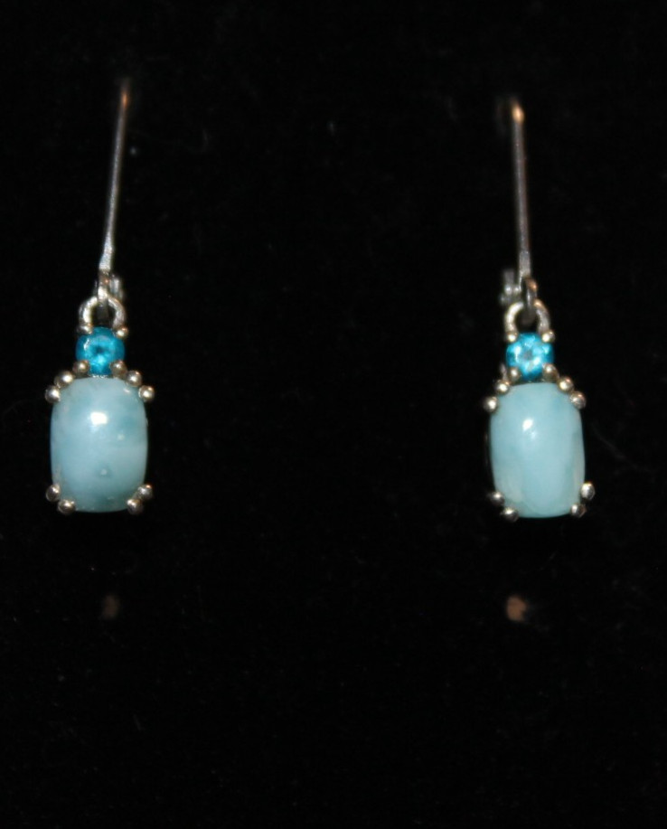 STS Karis Light Blue 925 Silver Dangle Earrings
