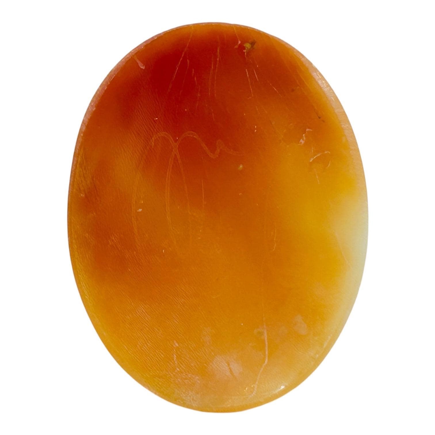 Vintage Shell Oval Loose Cameo Right Facing Woman Flowers