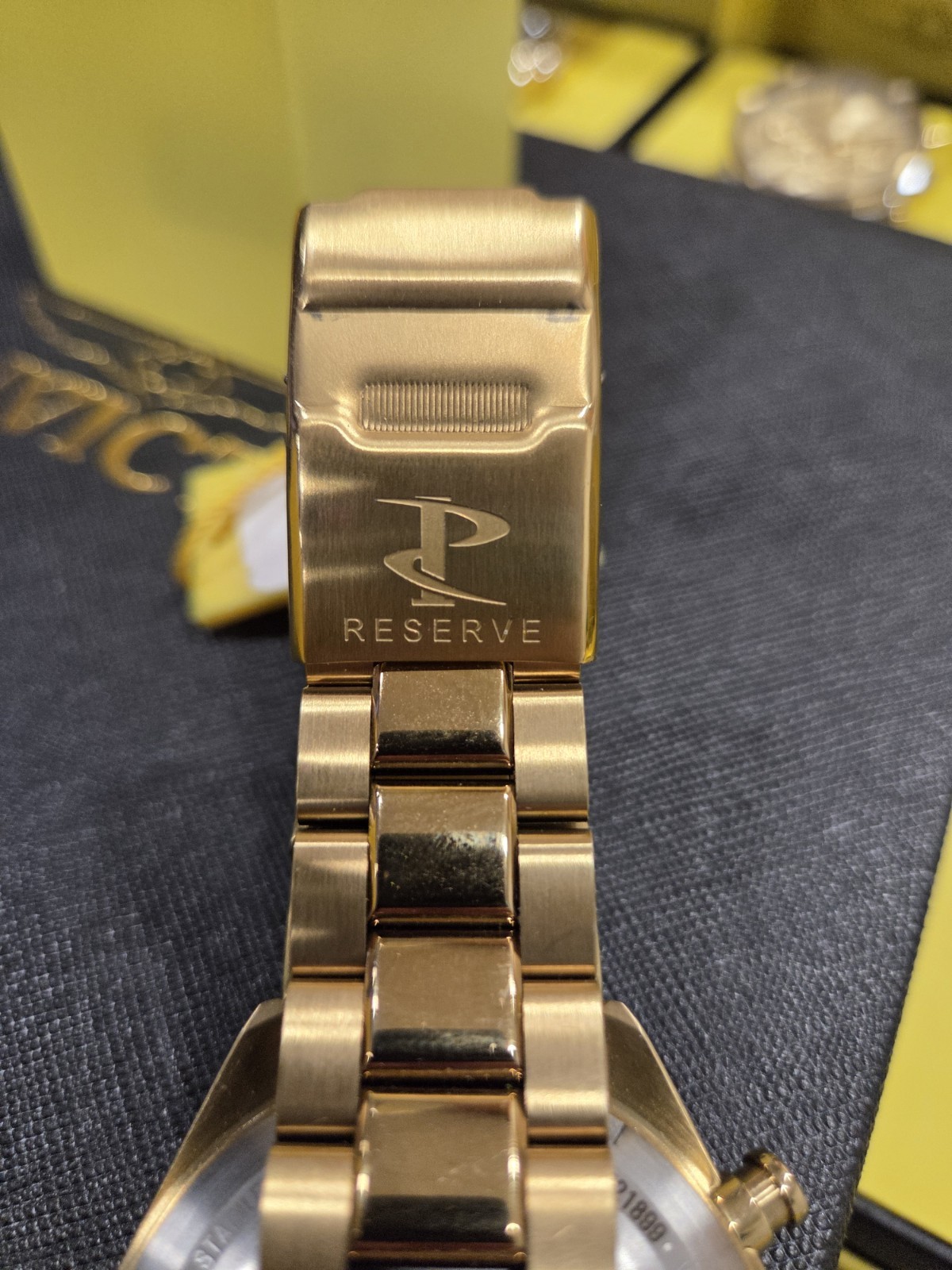 Invicta Reserve Automatic Swiss ETA 7754 Caliber Men’s Watch – 44mm, Gold 49232