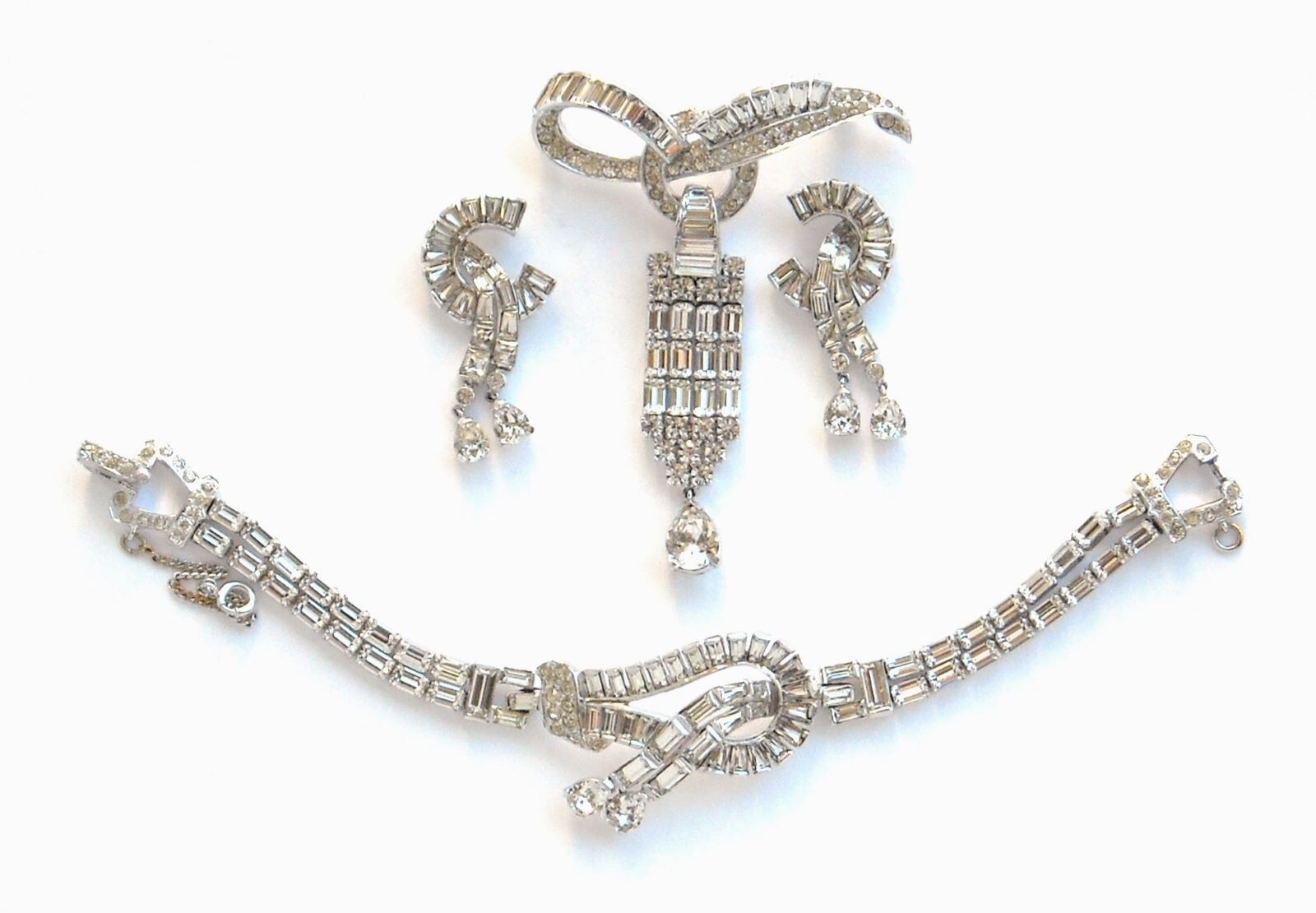 Mazer Bros. “Bagatelle” Bracelet, Brooch & Earrings – ca. 1949