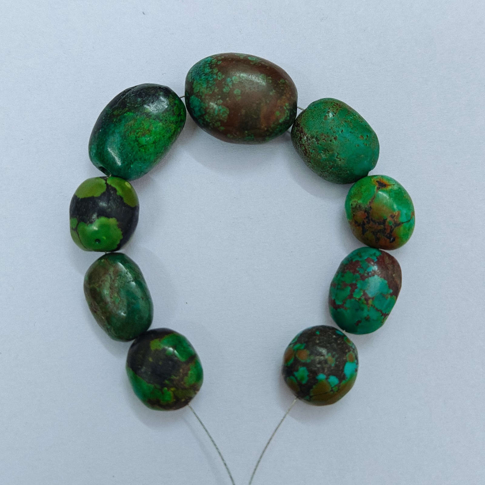 Tibetan Turquoise Oval Beads, Natural Stone Spacer Beads, Jewelry Making Supplie