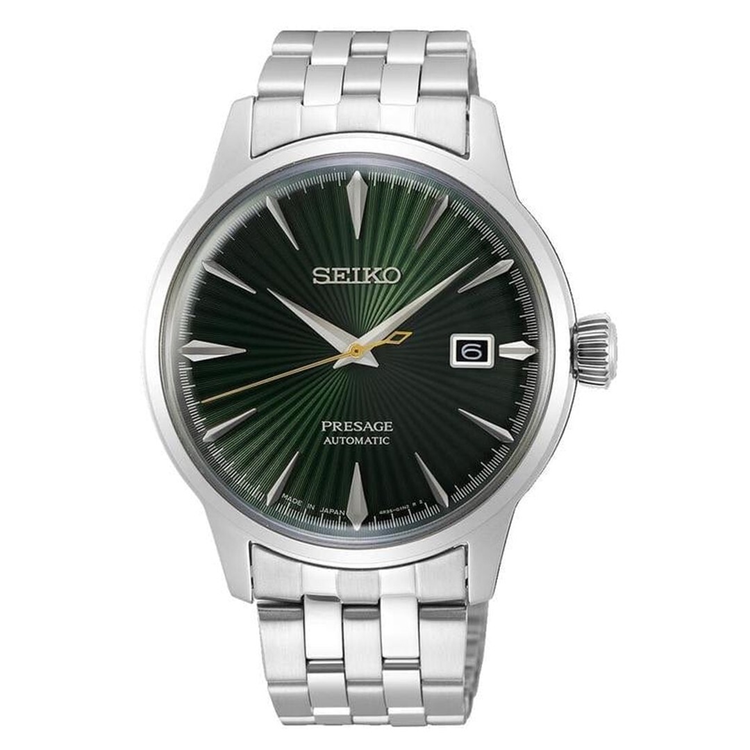 SEIKO Presage SRPE15J1 COCKTAIL TIME Mockingbird Green Steel Bracelet