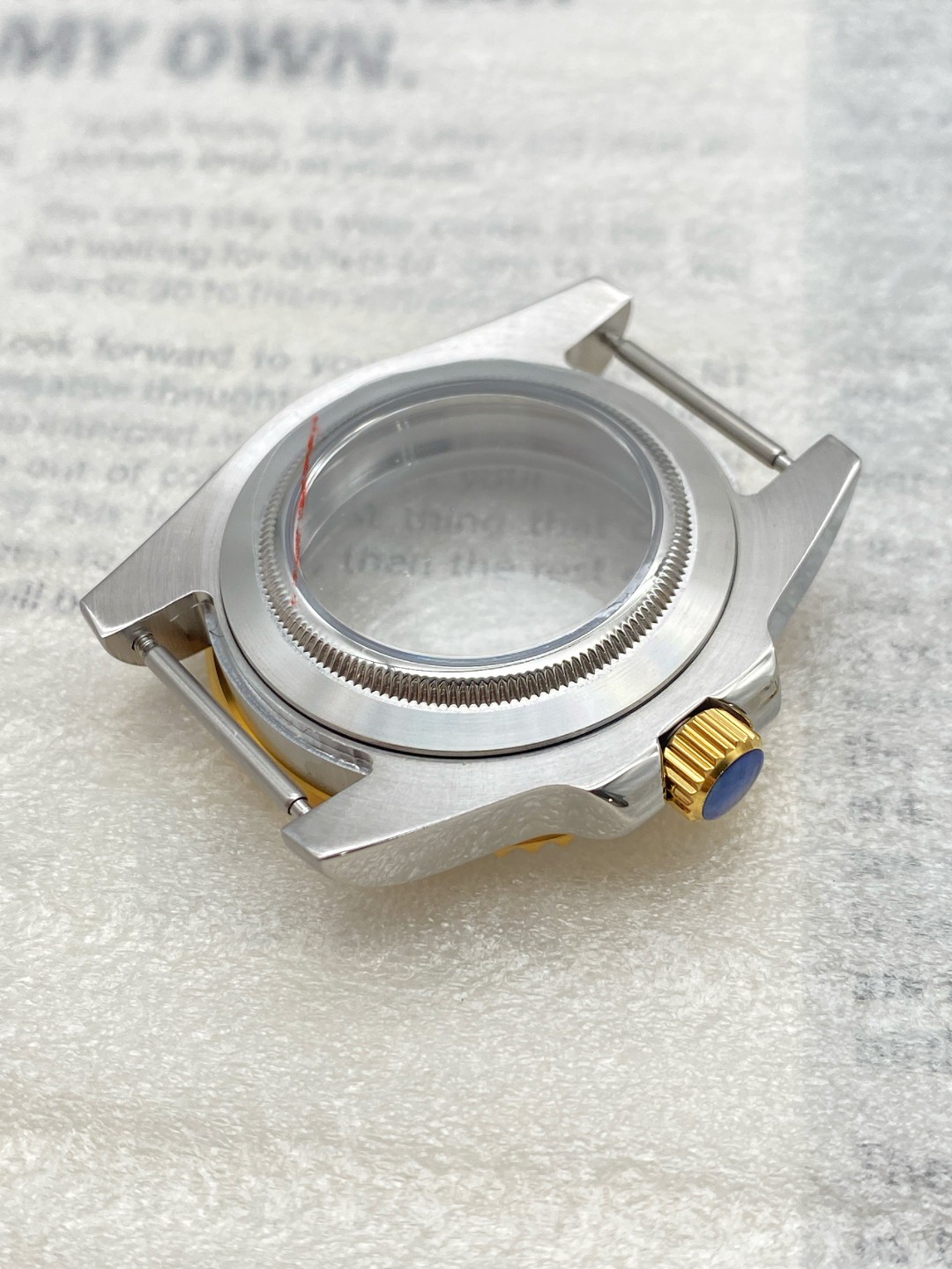 40MM watch case, 120-click, suitable for NH34/NH35 movements, gold case