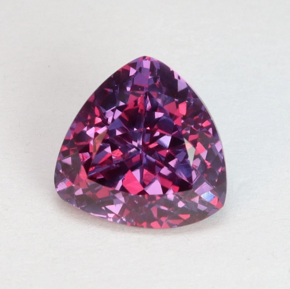 10 CT+ Natural Flawless Montana Purple Pink Sapphire Loose Gemstone Trillion Cut