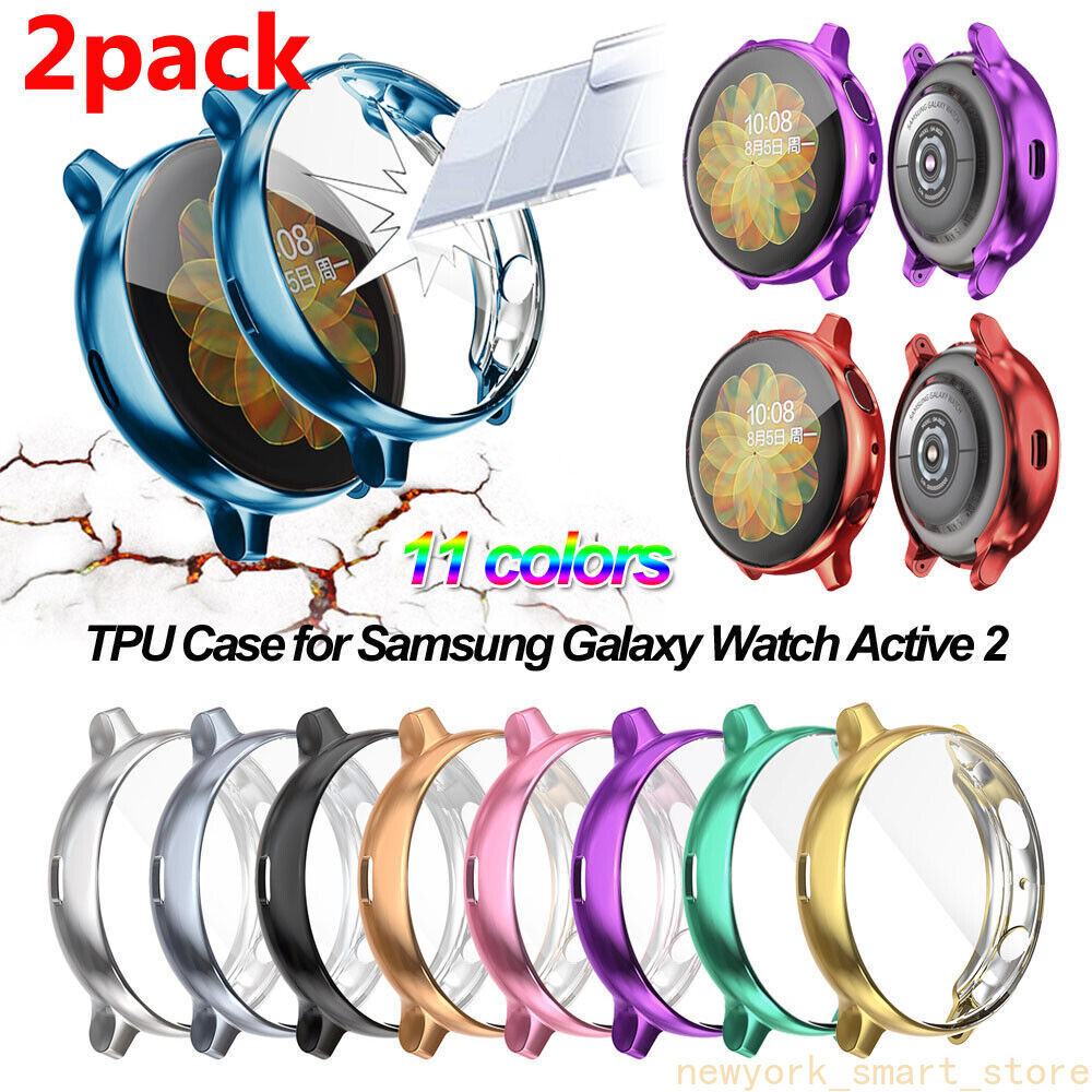 2 TPU Full Cover Case Screen Protector For Samsung Galaxy Watch Active 2 40/44mm