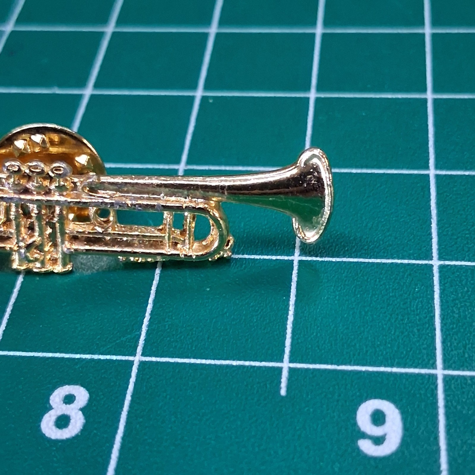 Vintage Future Primitive Gold Tone Trumpet Design Pin