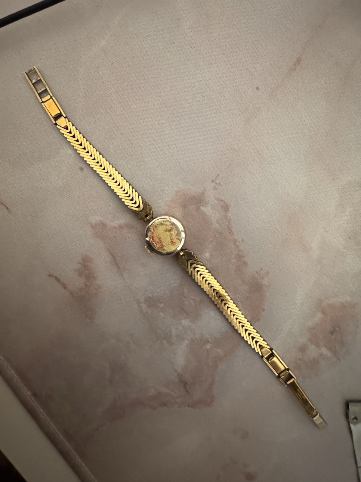 VTG 1960s Tudor Swiss Ladies Cocktail Watch 18mm Faceted Crystal 7.25” RUNNING