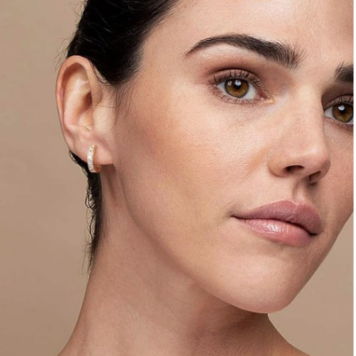 Aretes 14K Brincos Femininos Pendientes Joyeria Fina de Moda De Oro Para Mujer