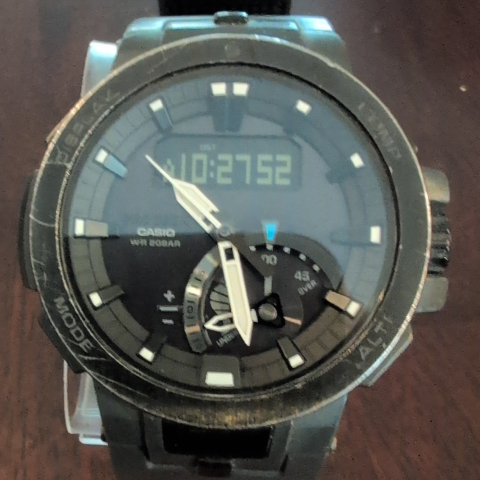 Casio Pro Trek Tough Solar Multi-Band 6 Analog-Digital Black Resin 200m