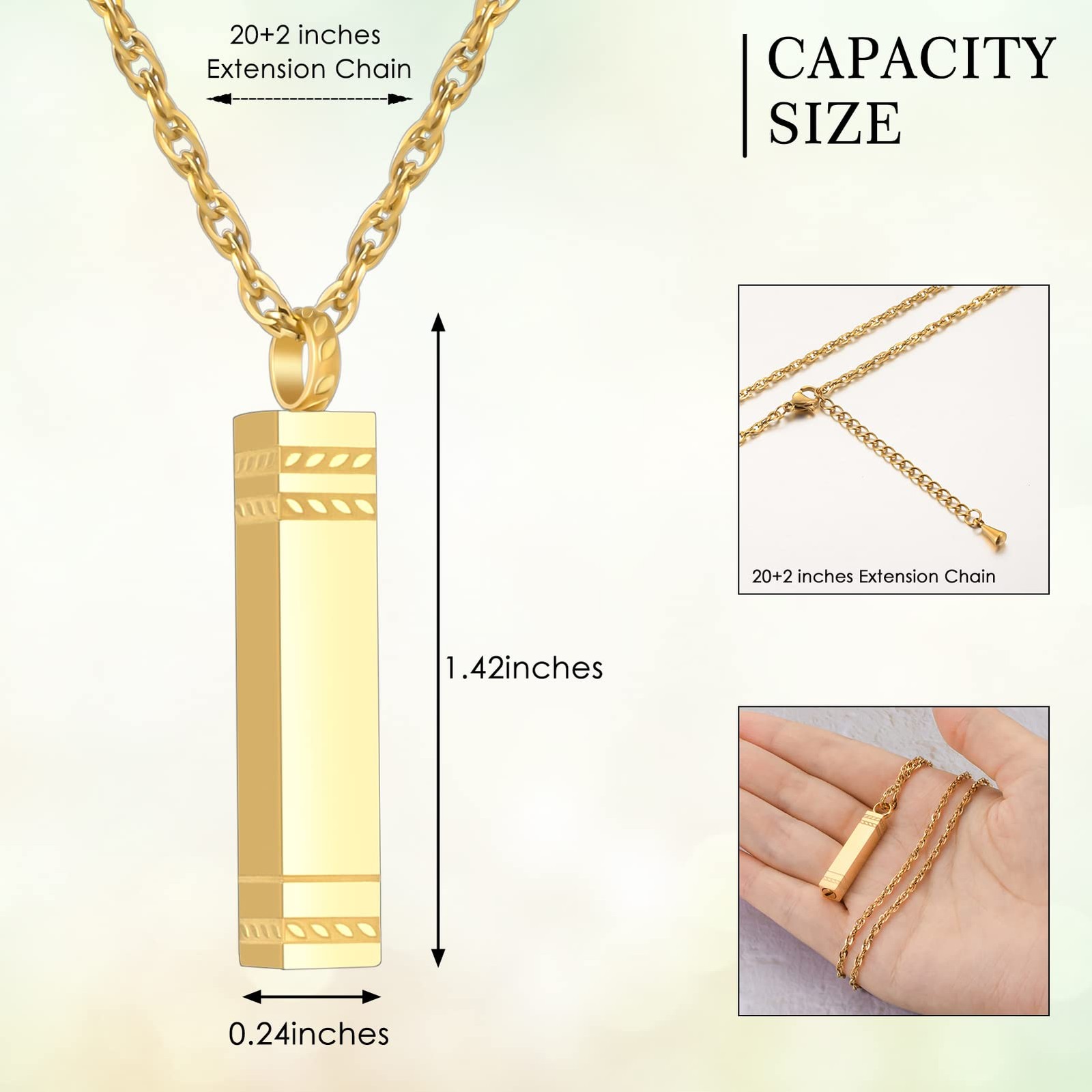 Urn Necklace for Ashes Memorial Cremation Jewelry for Ashes Stainless Steel A…