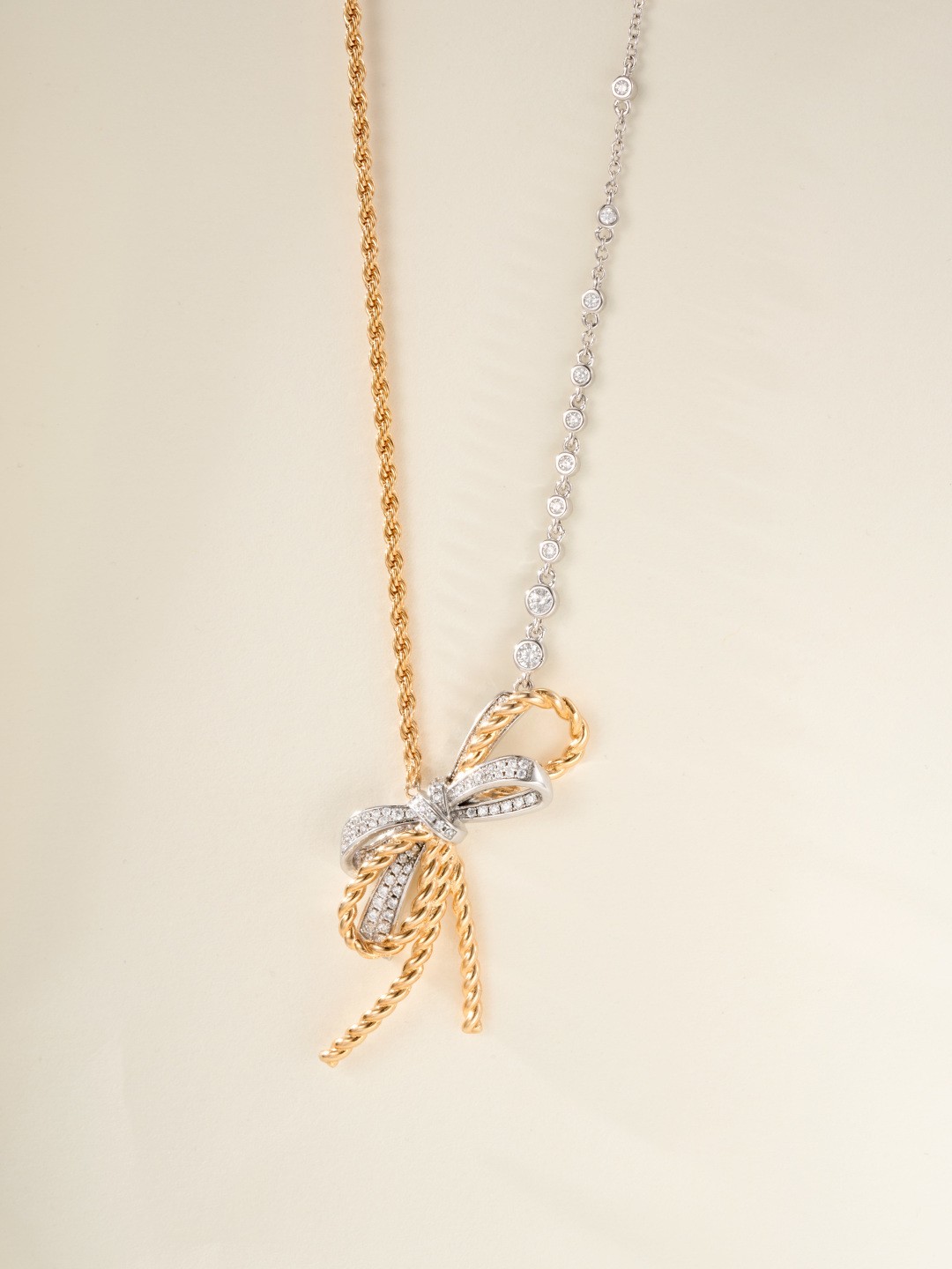 CHAUMET Insolence 18K Rose Gold & 18K White Gold Diamond Necklace