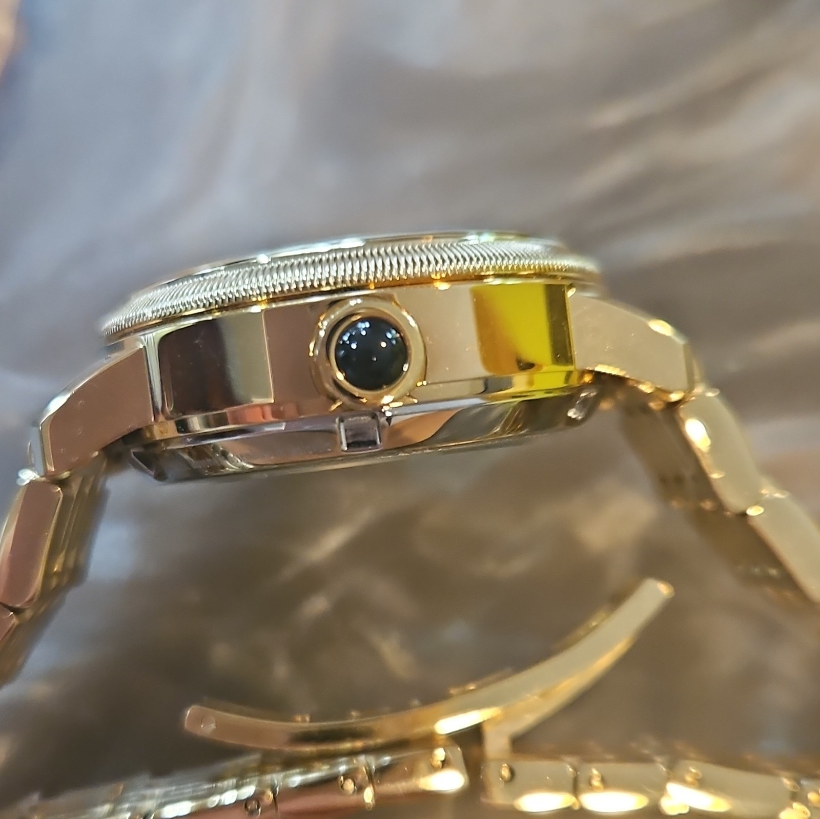 Invicta Flame Fusion Automatic Men’s Gold Tone Bracelet Silver Dial Open Heart