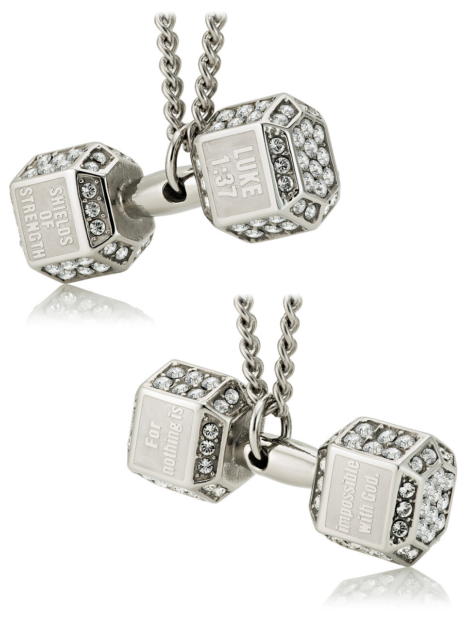 JUMBO Dumbbell accented with Crystals-Luke 1:37