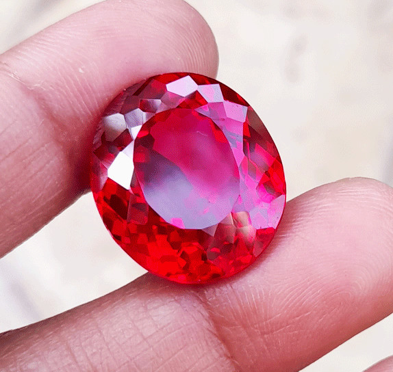103.60 Ct GIE Certified Unheated Myanmar Burma Red Ruby Oval Cut Loose Gemstone