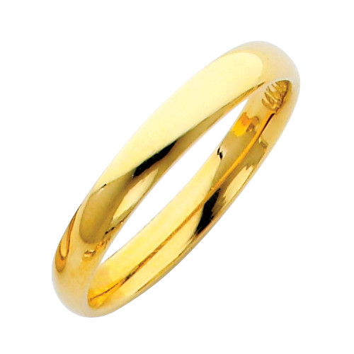 14K YELLOW GOLD COMFORT FIT WEDDING RING BAND MENS WOMEN 3MM 4MM 5MM 6MM 7MM 8MM