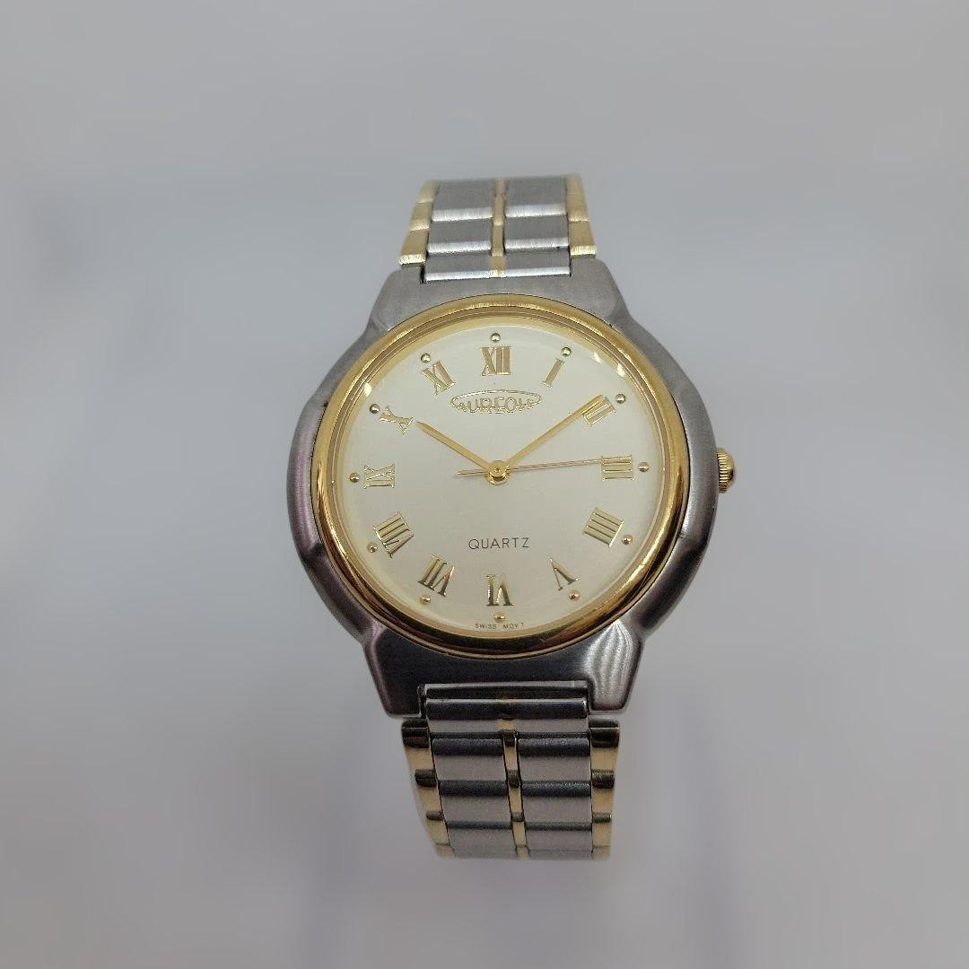 Aureole Quartz Silver Dial Men Wristwatch