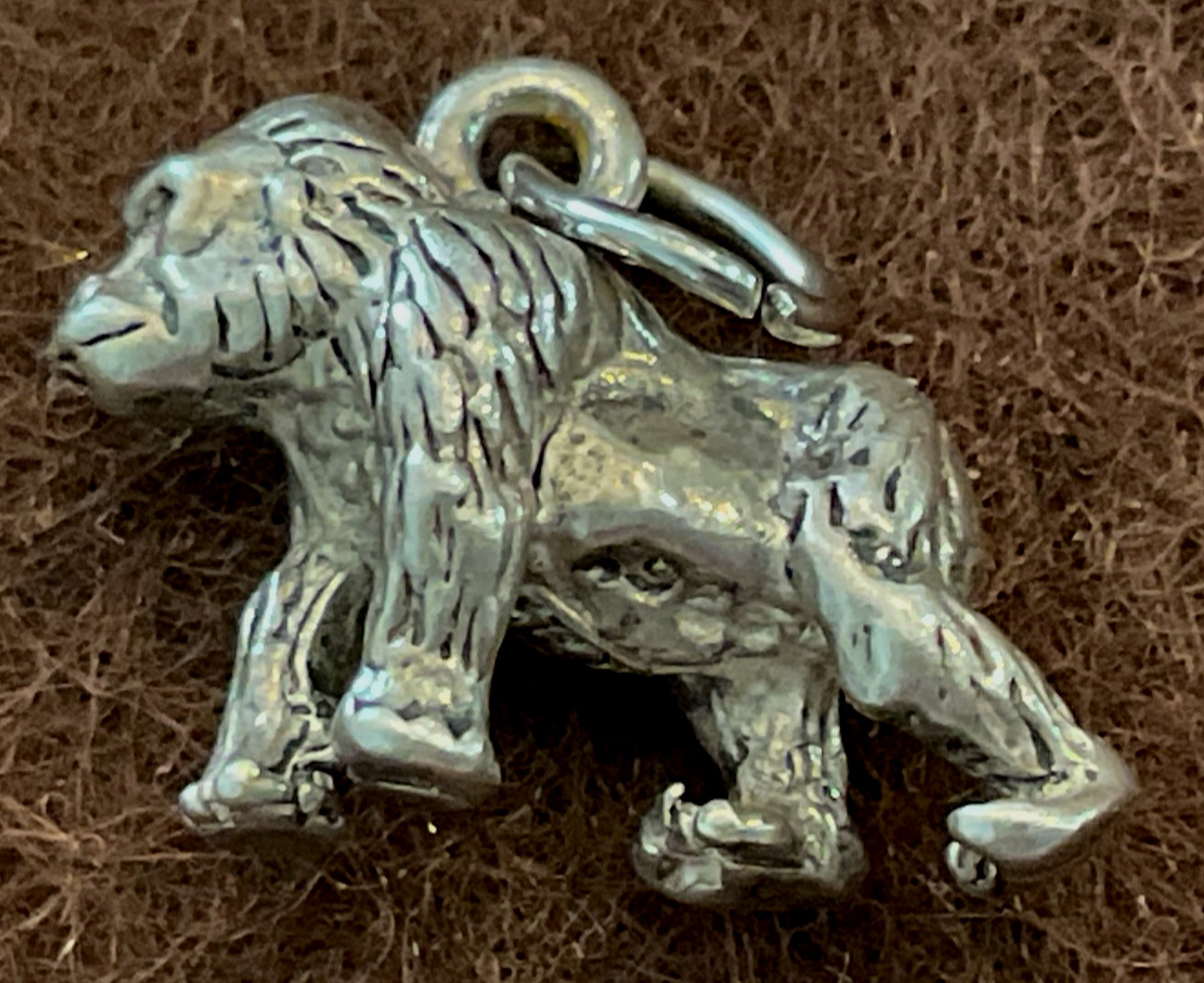 Gorilla Ape Monkey 3D Charm Pendant 925 Sterling Silver – About 2 Grams