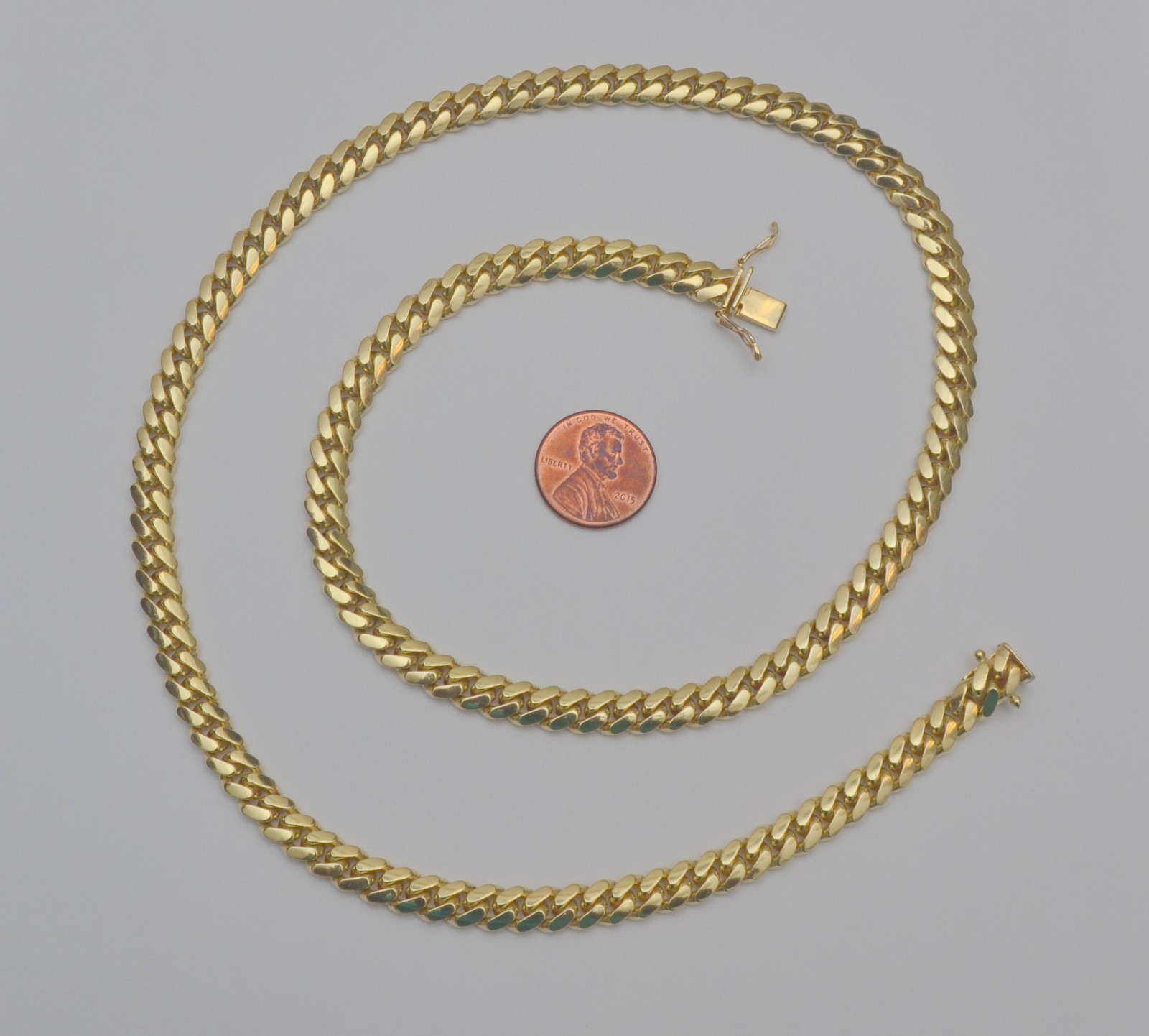 10K Yellow Gold Miami Cuban Link Chain 6.9mm 24in 81.0g C3