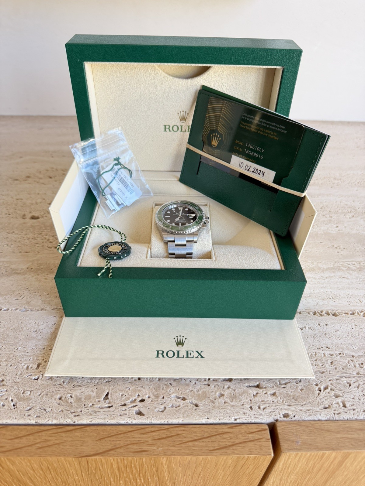 2024 Rolex Submariner 126610LV Starbucks Complete Set Box & Papers – Mint