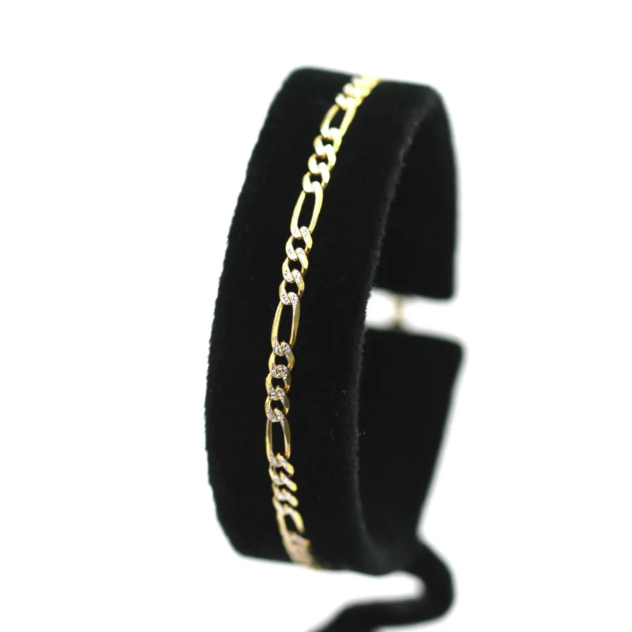 10k Yellow Gold Diamond Cut Fiagro Bracelet 7 inches